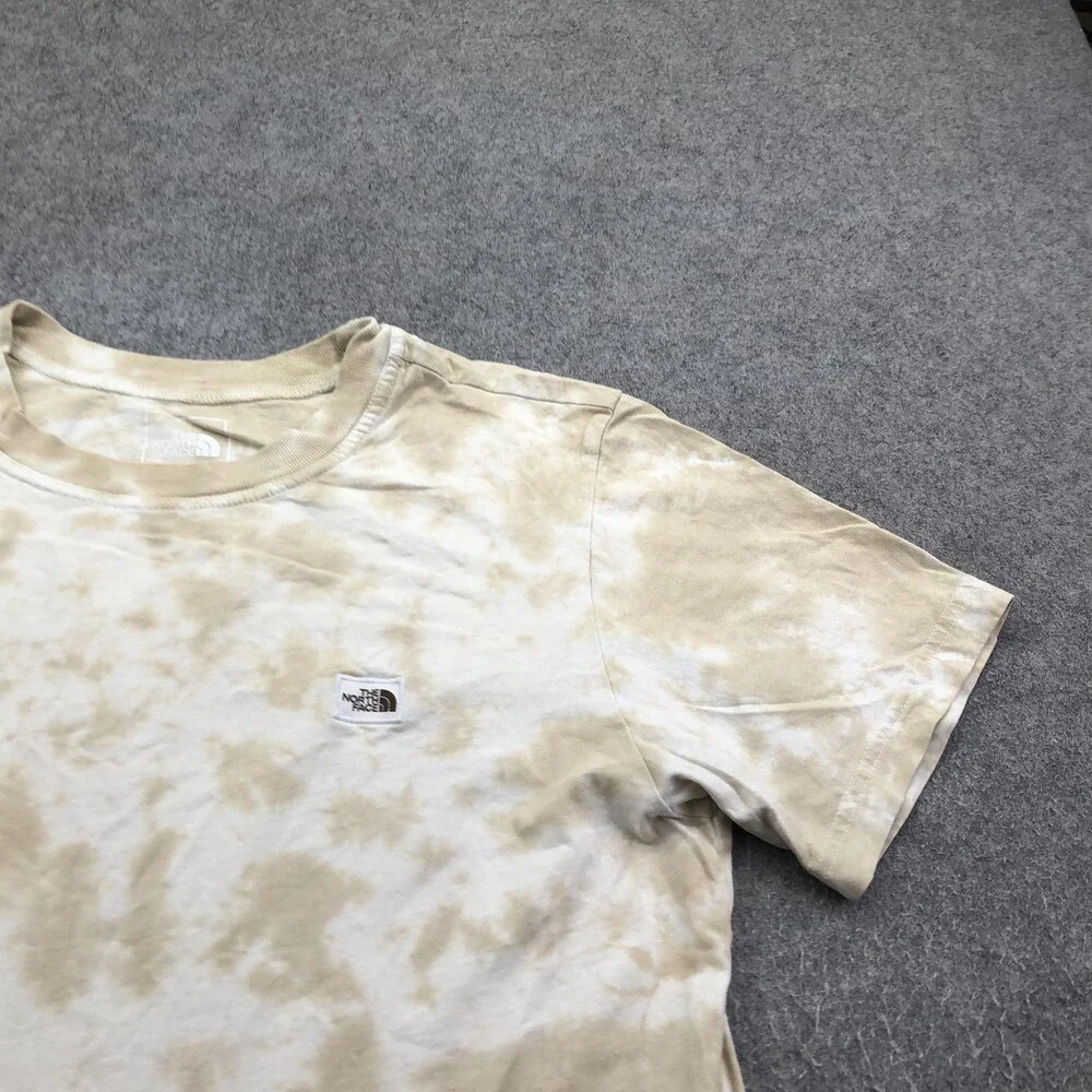The North Face Shirt Mens Medium Beige Tie Dye Logo Graphic Tee Tagless Outdoor - Picture 3 of 7